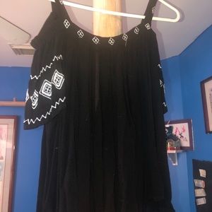 Black off-shoulder blouse